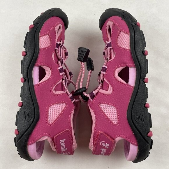 Kamik Oyster 2 Sandals Kids Girls 1 Closed Toe Waterproof Bungee Cord Pink - Picture 5 of 10